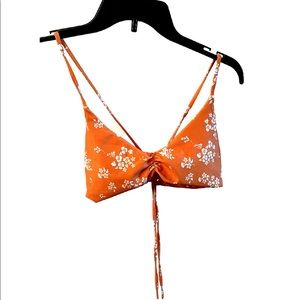Super cute orange flower bathing suit!